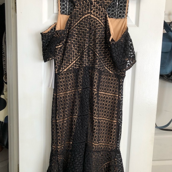 NWT Aqua Black Lace Cocktail Dress - Picture 4 of 8